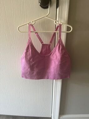 PINK Victoria's Secret Ribbed Pink Racerback Bralette